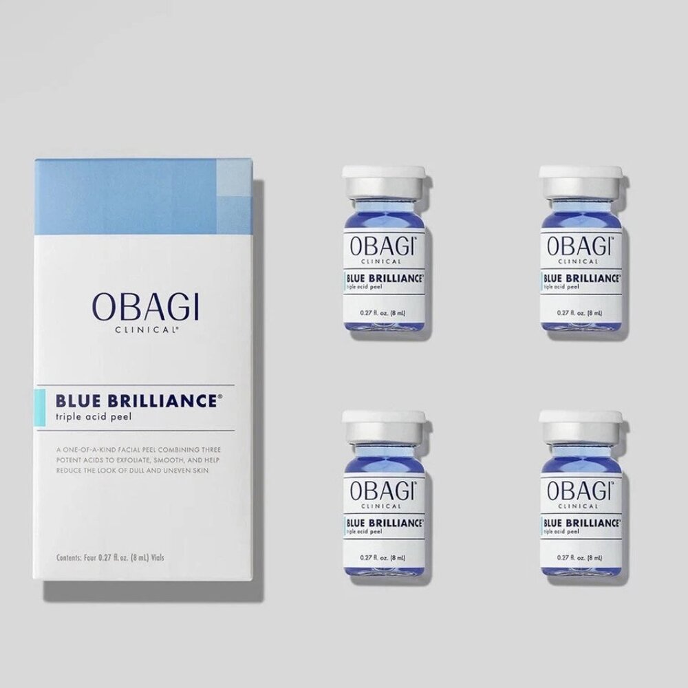 OBAGI Clinical Blue Brilliance Triple Acid Peel / New, Fresh & Sealed Box of 4